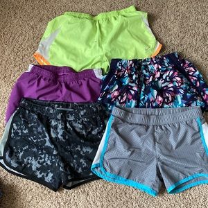 5 pairs of athletic shorts